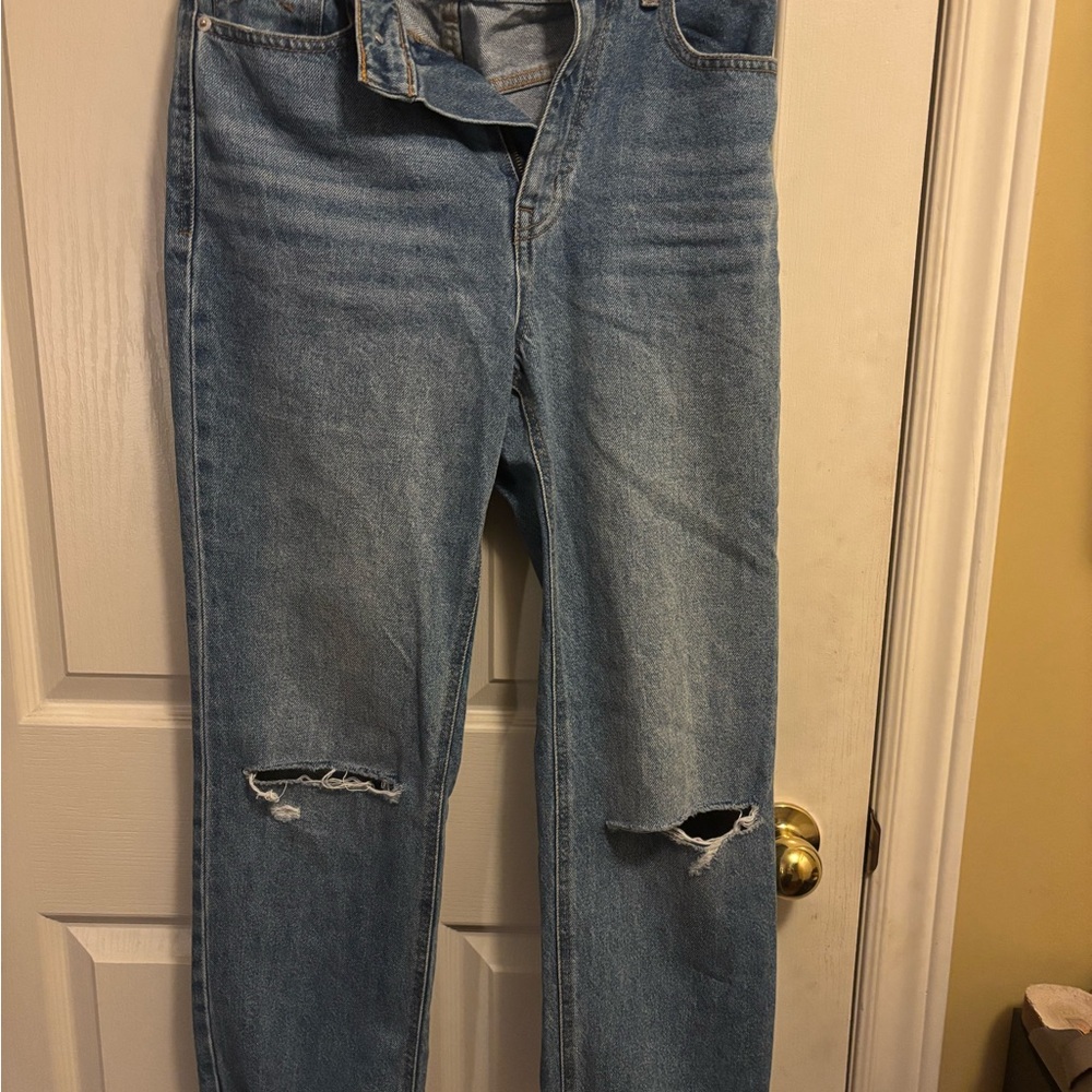 UNPUBLISHED- Classic Blue Distressed Women's Jeans